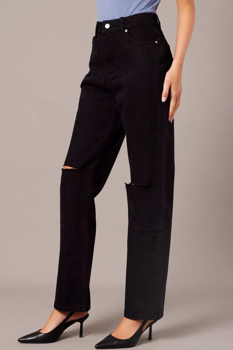 Black Boyfriend Jean High Rise sold by Ally Fashion product image thumbnail 4