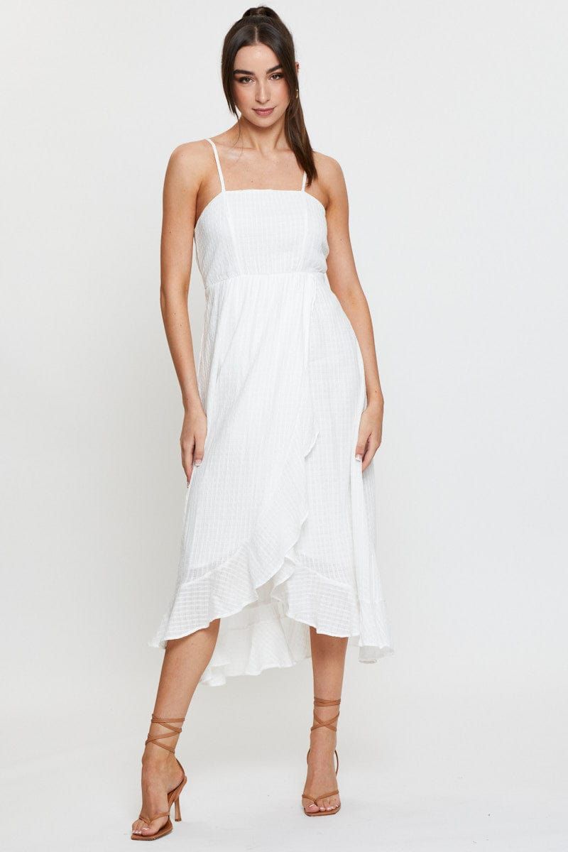 White Maxi Dress Sleeveless sold by Ally Fashion
