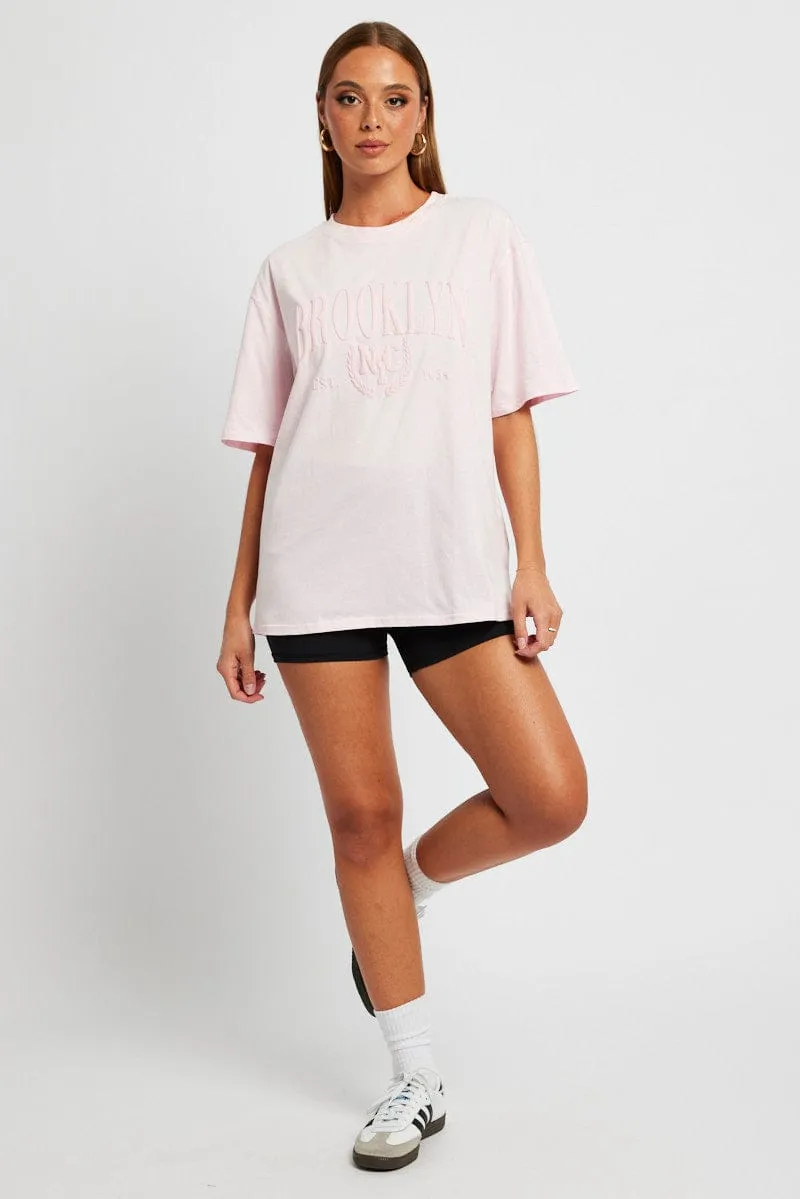 Pink Graphic Tee Short Sleeve sold by Ally Fashion product image thumbnail 2