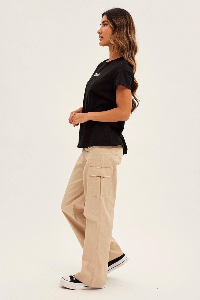 Camel Cargo Pants High Rise sold by Ally Fashion product image thumbnail 4