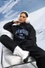 Black Graphic Sweat Hoodie Long Sleeve sold by Ally Fashion