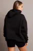 Black Graphic Sweat Hoodie Long Sleeve sold by Ally Fashion