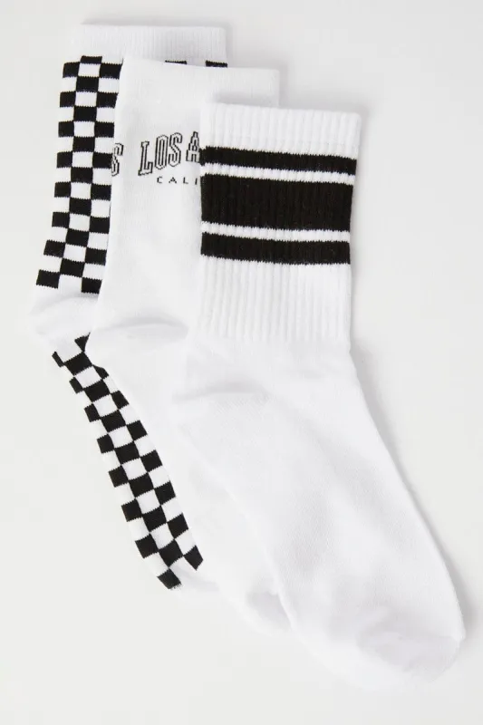 Multi 3 Pack Crew Socks sold by Ally Fashion