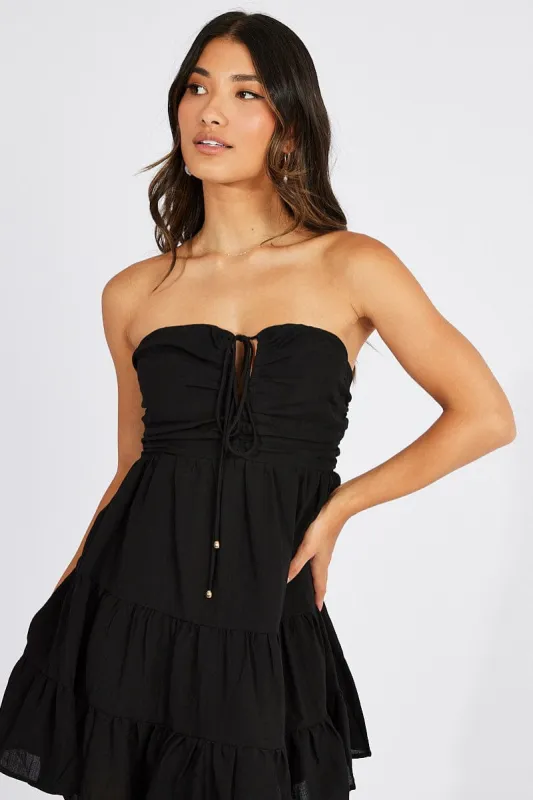 Black Fit And Flare Dress Mini sold by Ally Fashion