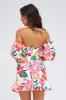 Multi Floral Gathered Skirt Mini Length Ruffle Detail sold by Ally Fashion