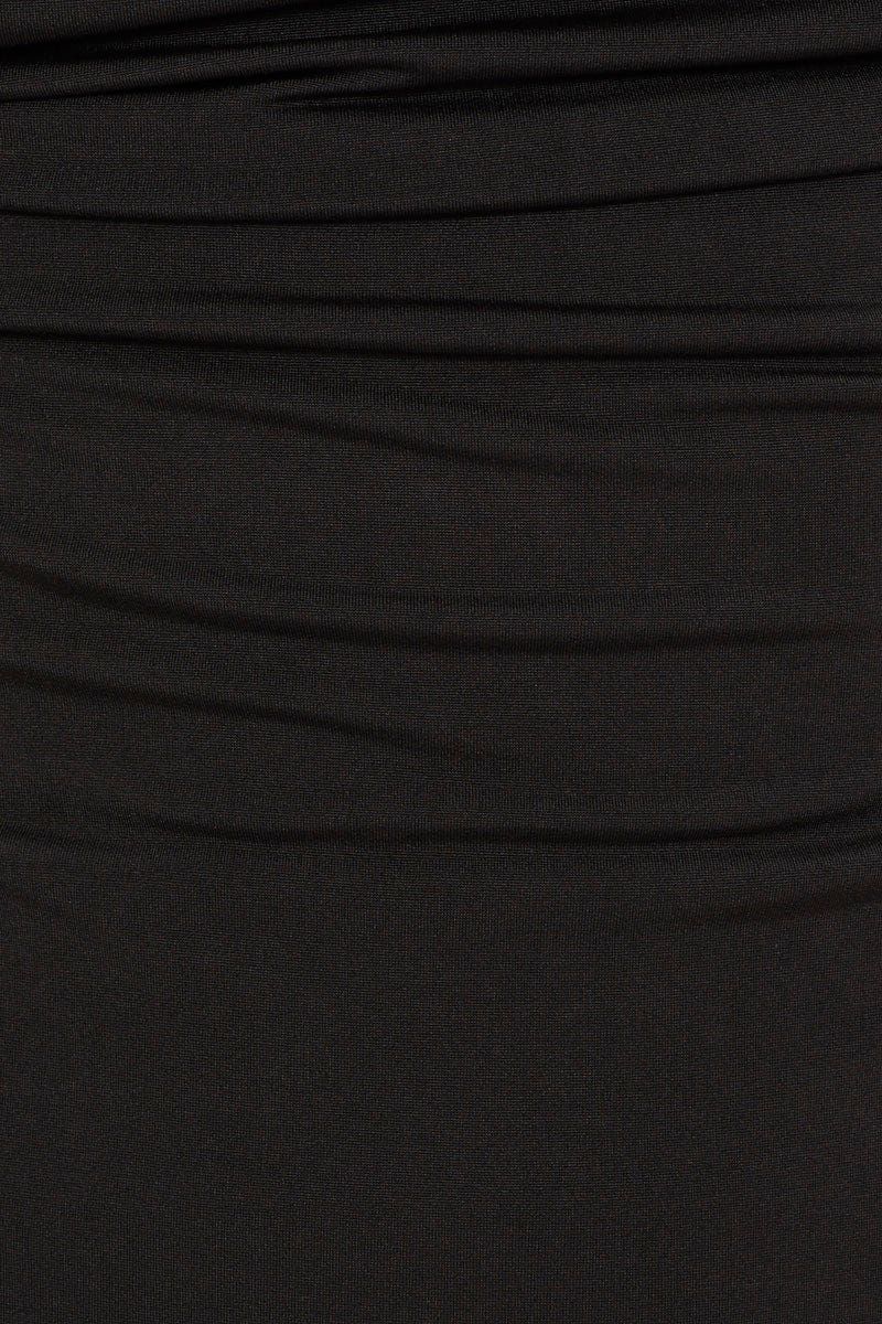 Black Slinky Jersey Diamante Strap Cowl Neck Singlet Top sold by Ally Fashion product image thumbnail 2