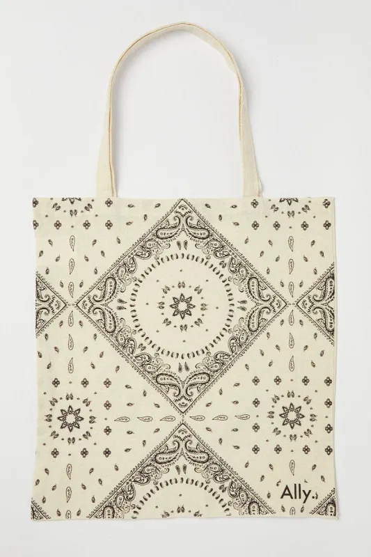 Black Boho Tote Bag Printed sold by Ally Fashion