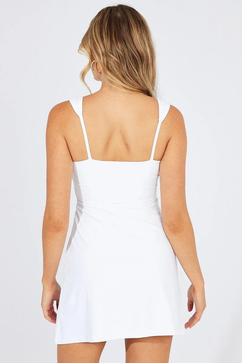 White Mini Dress Activewear sold by Ally Fashion product image thumbnail 5