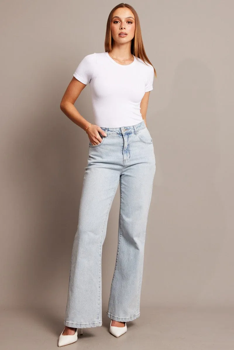 White T Shirt Short Sleeve Crew Neck Seamless sold by Ally Fashion product image thumbnail 2