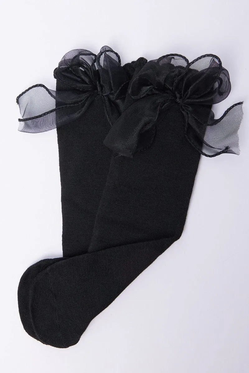Black Bow Decor Socks sold by Ally Fashion product image thumbnail 5