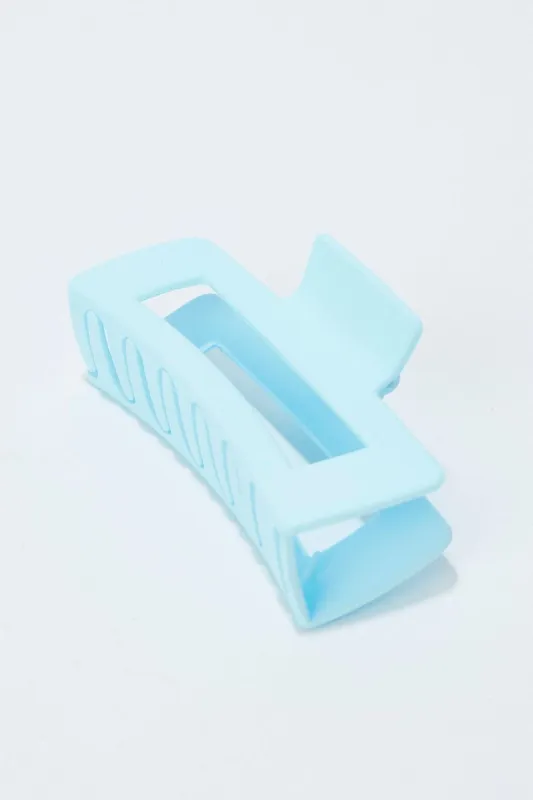 Blue Large Rectangle Claw Clip sold by Ally Fashion