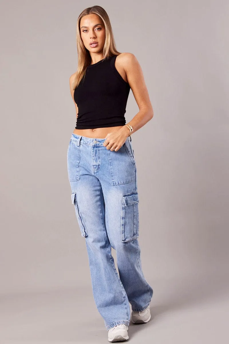 Black Tank Top Crew Neck Seamless sold by Ally Fashion product image thumbnail 2