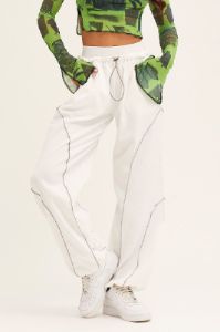 White Cargo Parachute Pants sold by Ally Fashion