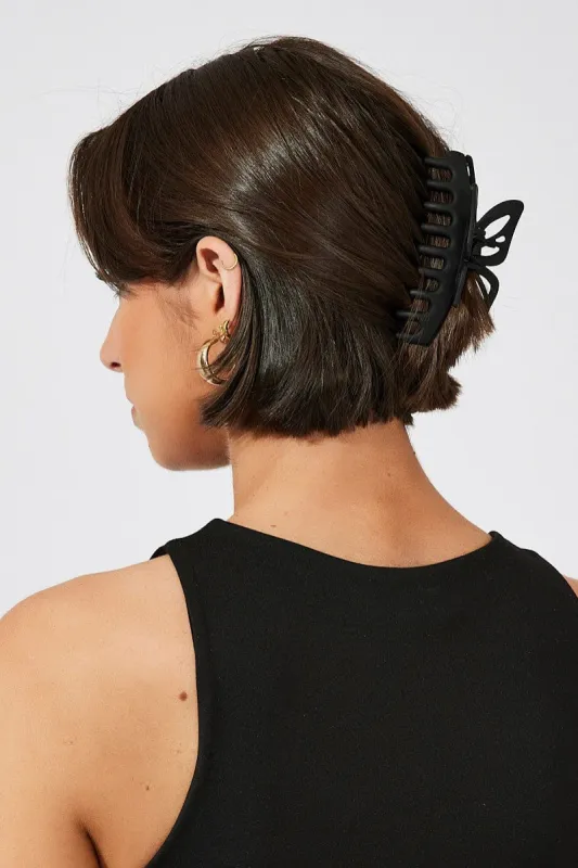 Black Butterfly Claw Clip sold by Ally Fashion