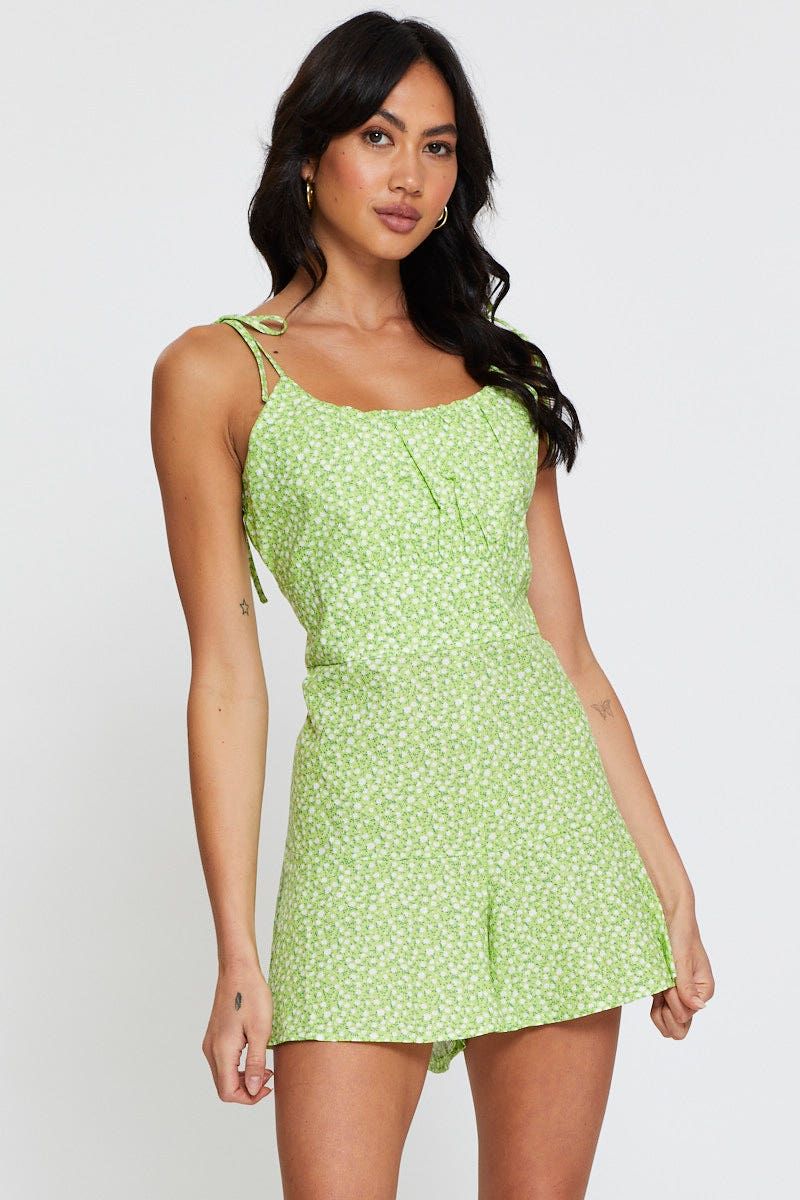 Print Playsuit Sleeveless sold by Ally Fashion