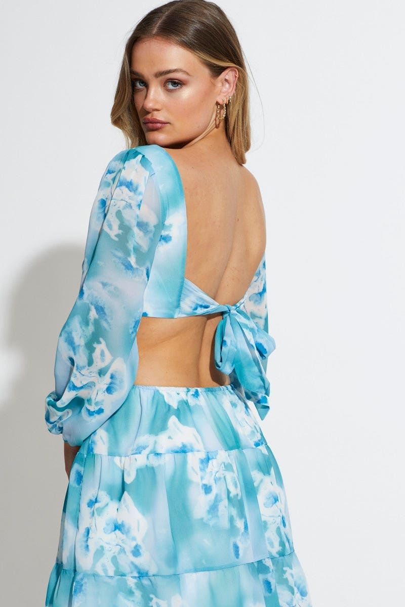 Abstract Print Mini Dress Long Sleeve sold by Ally Fashion product image thumbnail 2