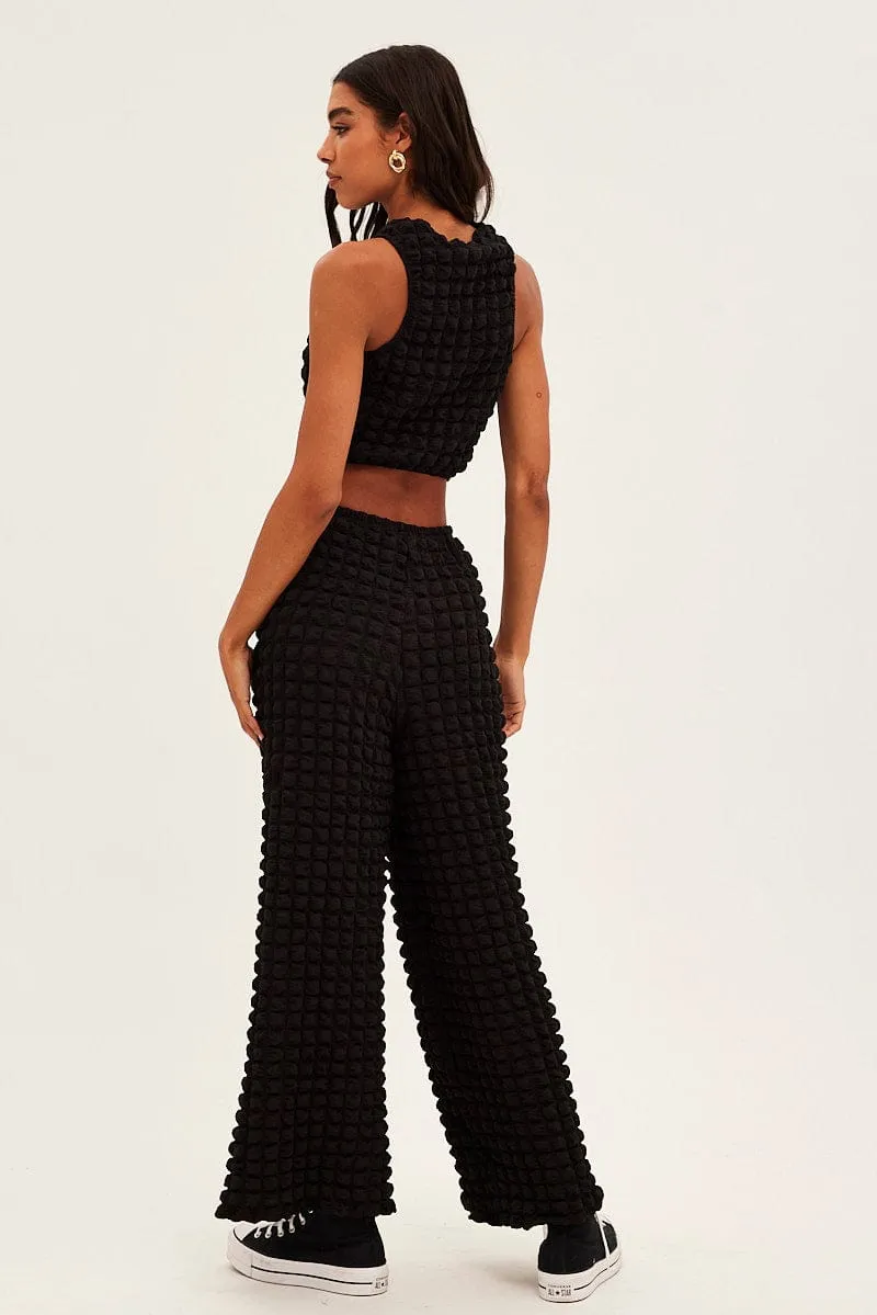 Black Wide Leg Pants sold by Ally Fashion product image thumbnail 5