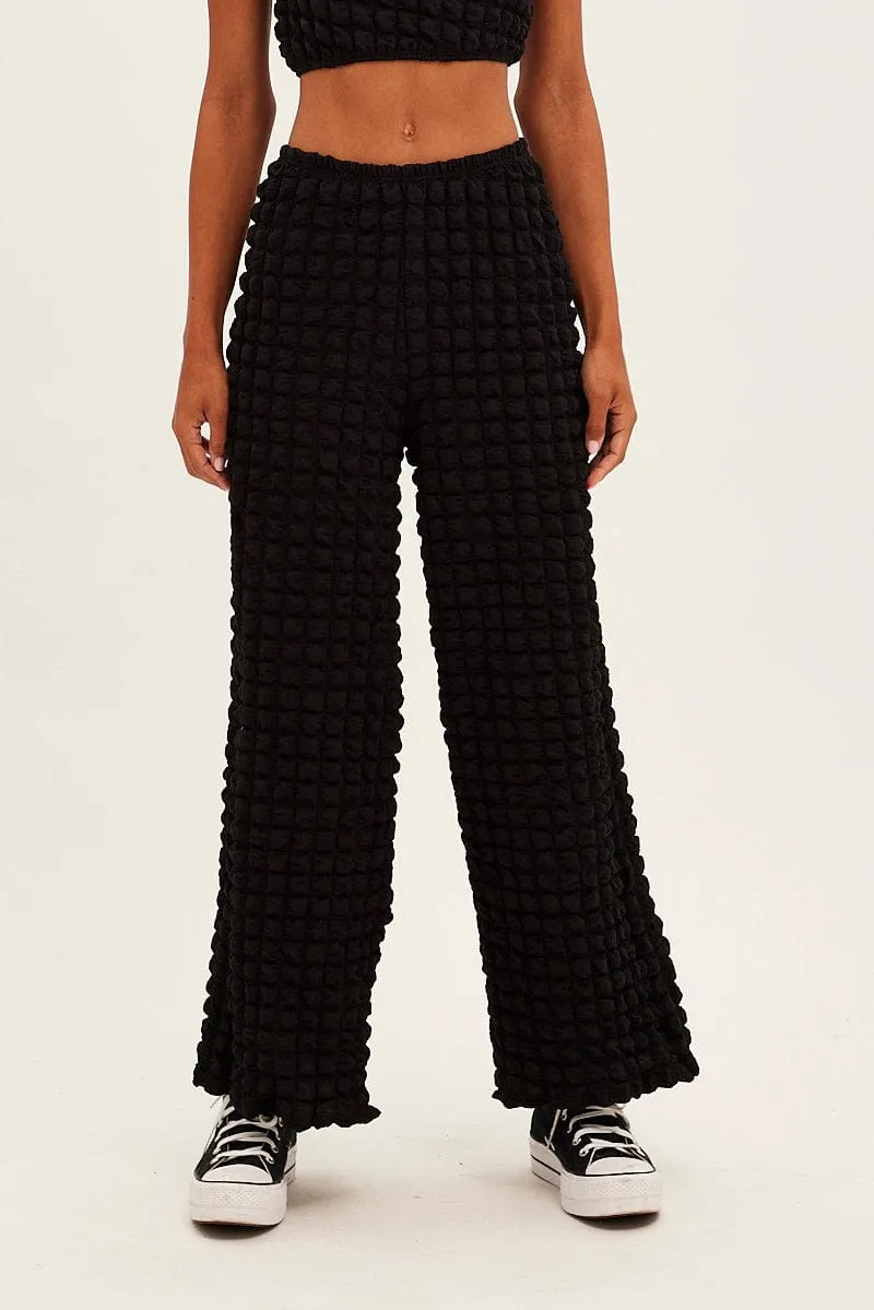 Black Wide Leg Pants sold by Ally Fashion product image thumbnail 2