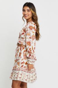 Boho Print Crop Top Long Sleeve sold by Ally Fashion