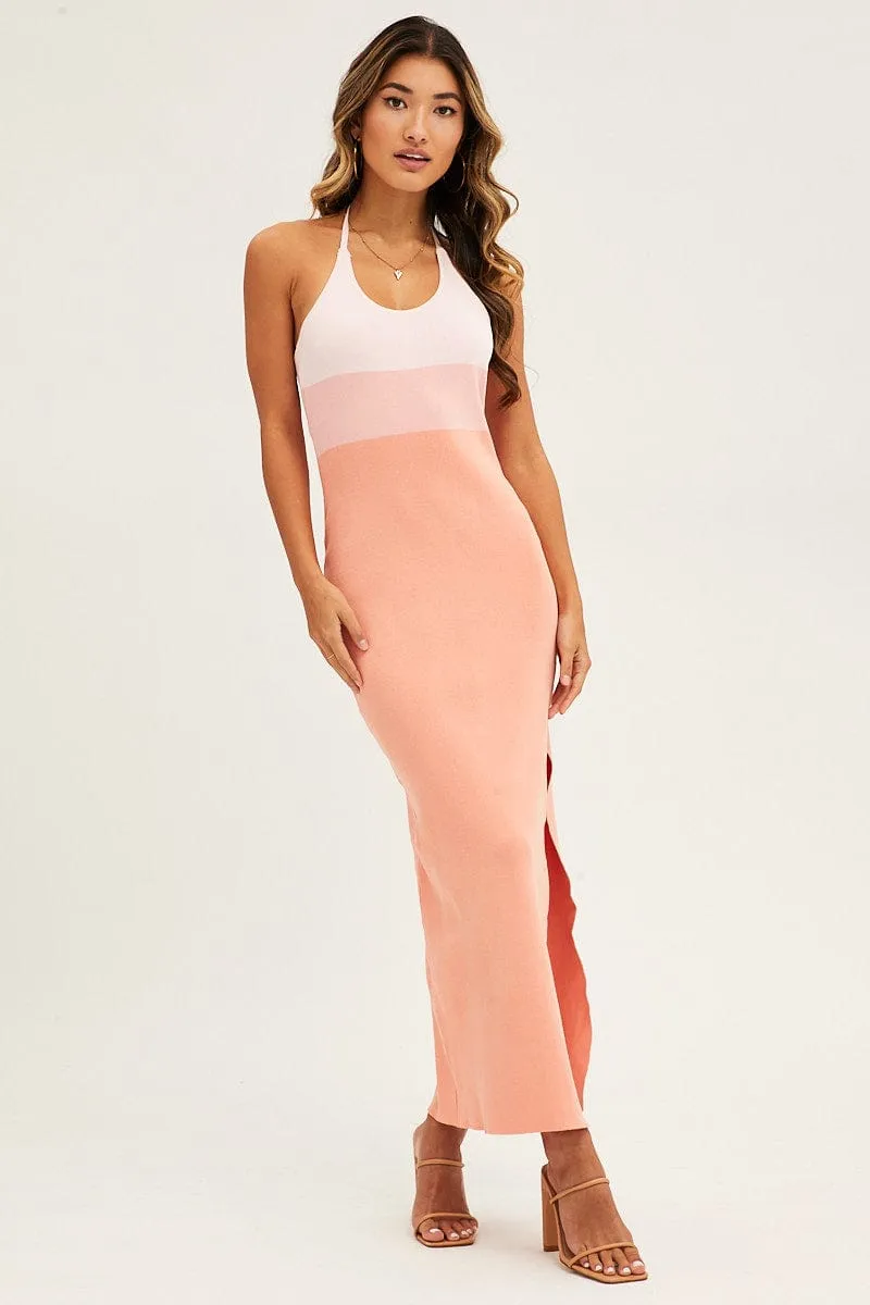 Multi Midi Dress Bodycon Scoop Neck sold by Ally Fashion product image thumbnail 4