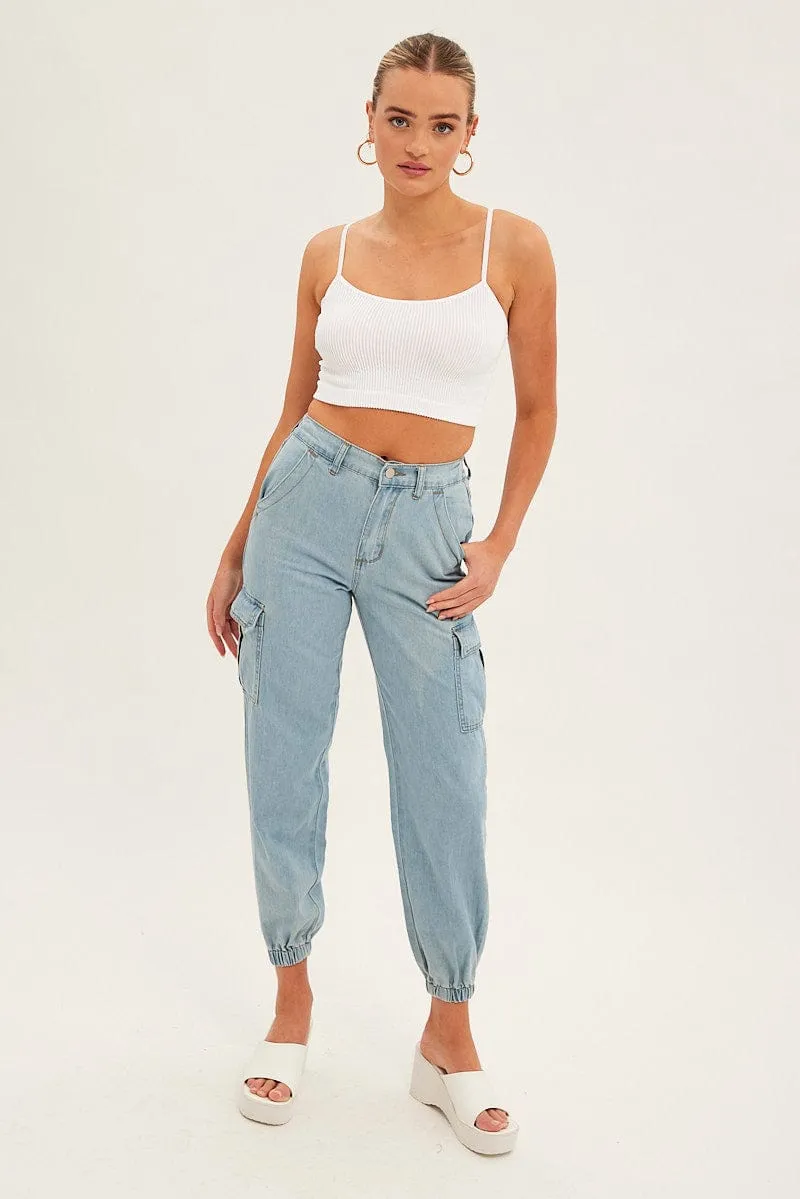 White Singlet Top Seamless sold by Ally Fashion product image thumbnail 2