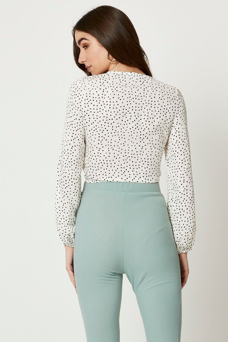 Polka Dot Keyhole Top sold by Ally Fashion product image thumbnail 4
