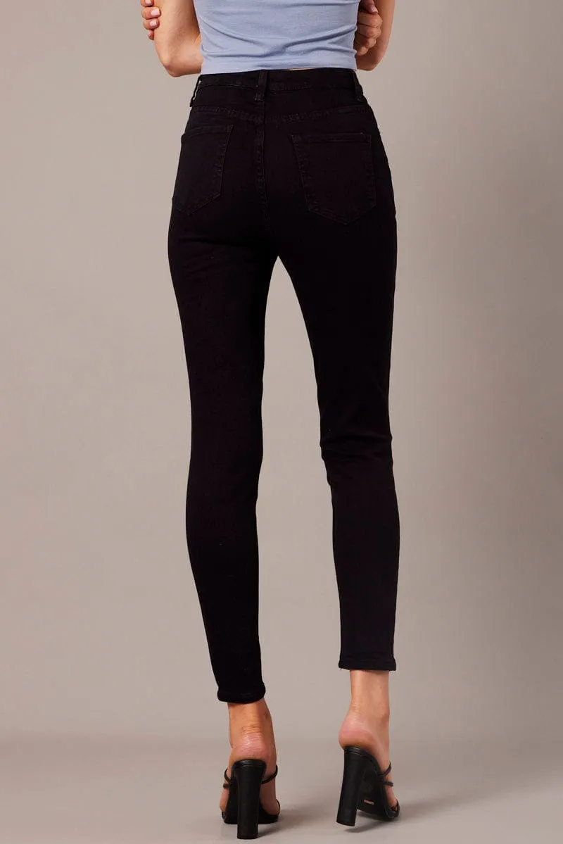 Black Skinny Jean High Rise sold by Ally Fashion product image thumbnail 5