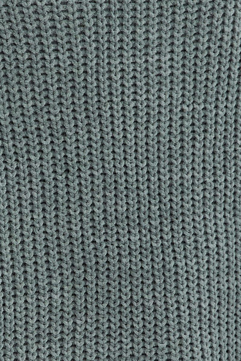 Green Knit Dress High Neck Oversized chenille sold by Ally Fashion product image thumbnail 6