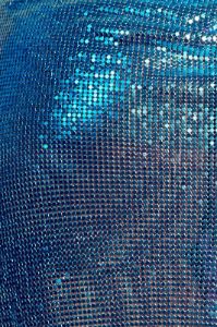 Blue Chainmail Dress Cowl Neck Mini Party Evening sold by Ally Fashion