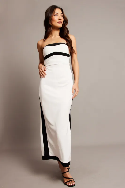 White Bodycon Dress Colorblock sold by Ally Fashion