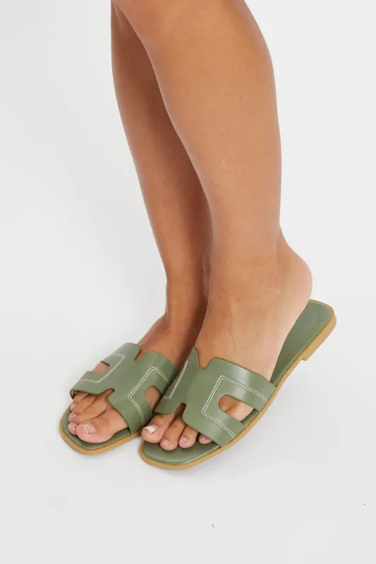 Green Pastel Summer Sandal sold by Ally Fashion