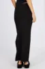 Black Midi Skirt High Rise Rib Jersey sold by Ally Fashion