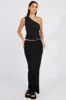 Black Midi Skirt High Rise Rib Jersey sold by Ally Fashion