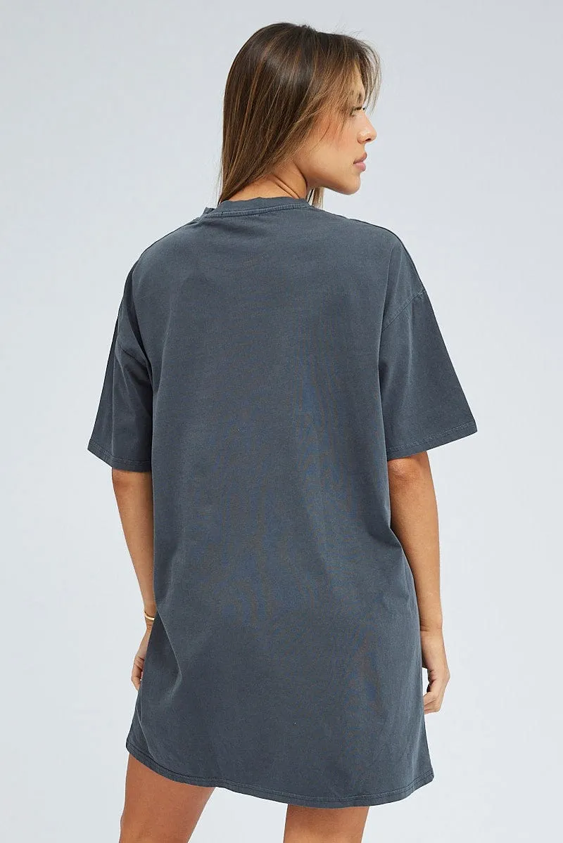 Black Tee Short Sleeve Round Neck Graphic Print sold by Ally Fashion product image thumbnail 5