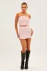 Pink Textured Mini Skirt sold by Ally Fashion