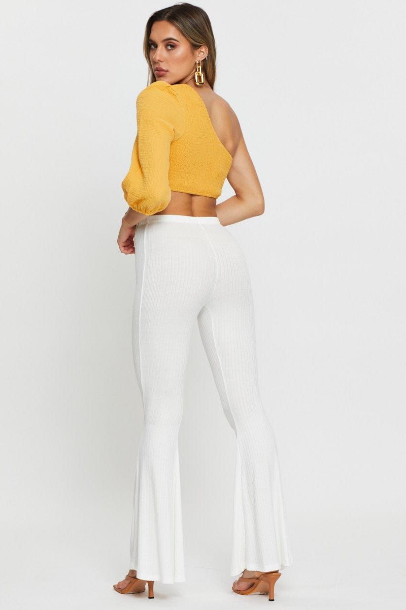 White Flare Pants High Rise sold by Ally Fashion product image thumbnail 5