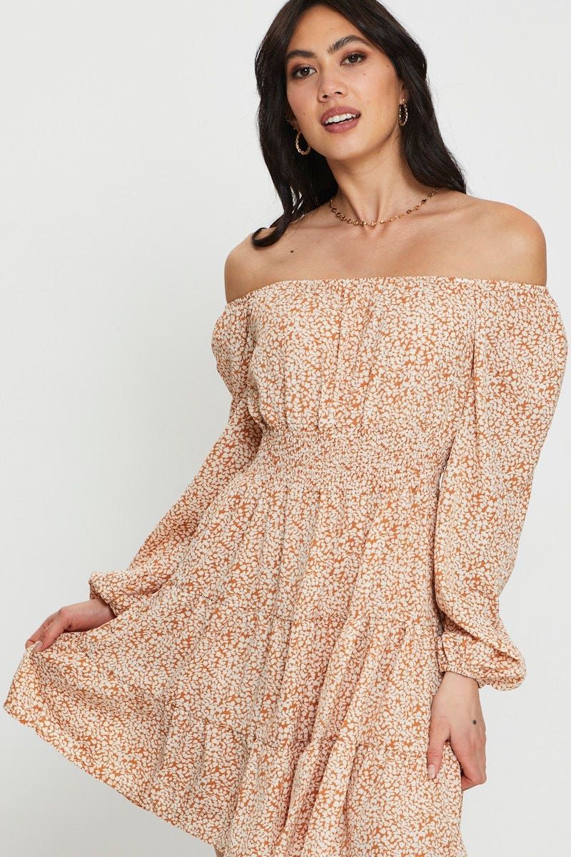 Print Mini Dress Long Sleeve sold by Ally Fashion product image thumbnail 5