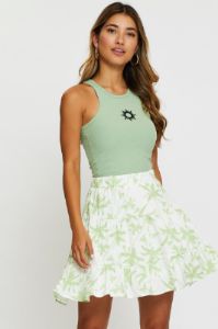 Print Flare Skirt Mini High Rise sold by Ally Fashion