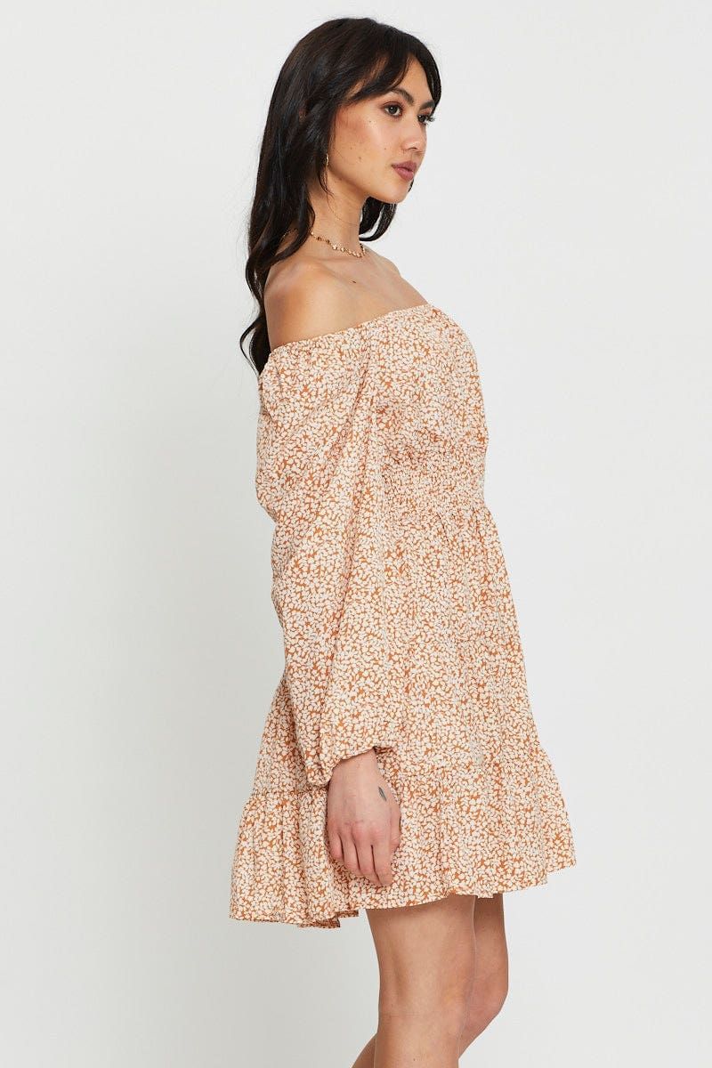 Print Mini Dress Long Sleeve sold by Ally Fashion product image thumbnail 3