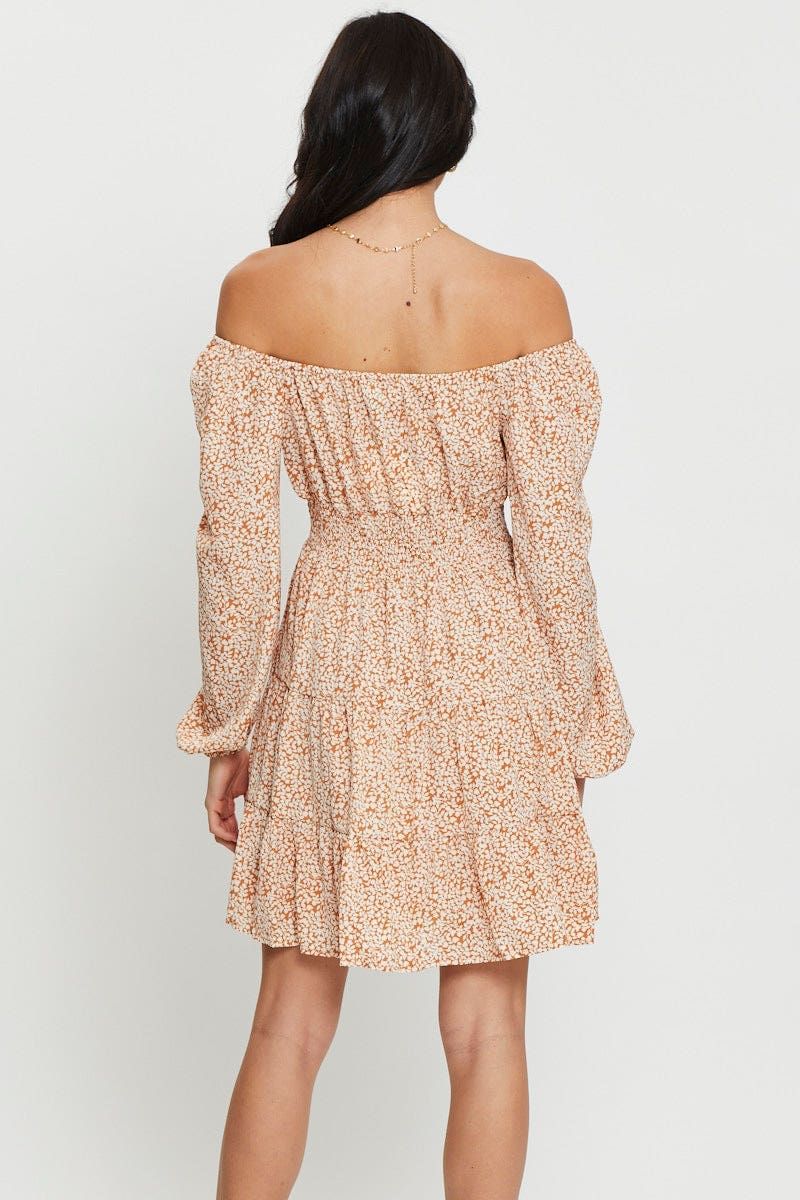 Print Mini Dress Long Sleeve sold by Ally Fashion product image thumbnail 4