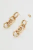 Metallic Circle Drop Earrings sold by Ally Fashion