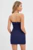 Blue Stripe Bodycon Dress Strapless Boob Tube Mini sold by Ally Fashion