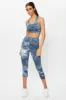 Multi Tie Dye Cross Back Sports Bra sold by Ally Fashion