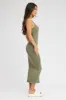 Green Knit Dress Sleeveless Midi sold by Ally Fashion