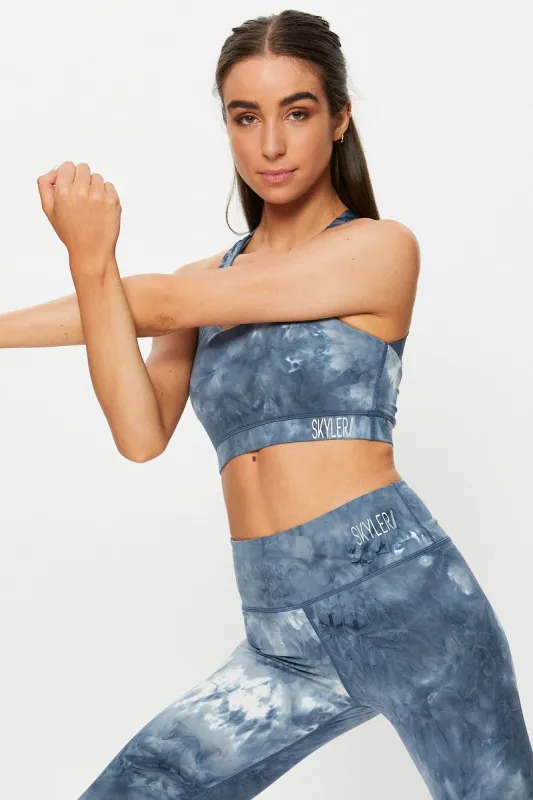 Multi Tie Dye Cross Back Sports Bra sold by Ally Fashion