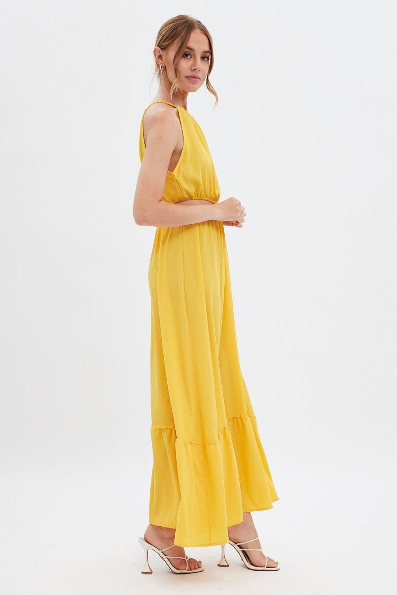 Orange Cutout Maxi Dress sold by Ally Fashion product image thumbnail 4