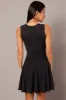 Grey Knit Dress Sleeveless Fit and Flare sold by Ally Fashion