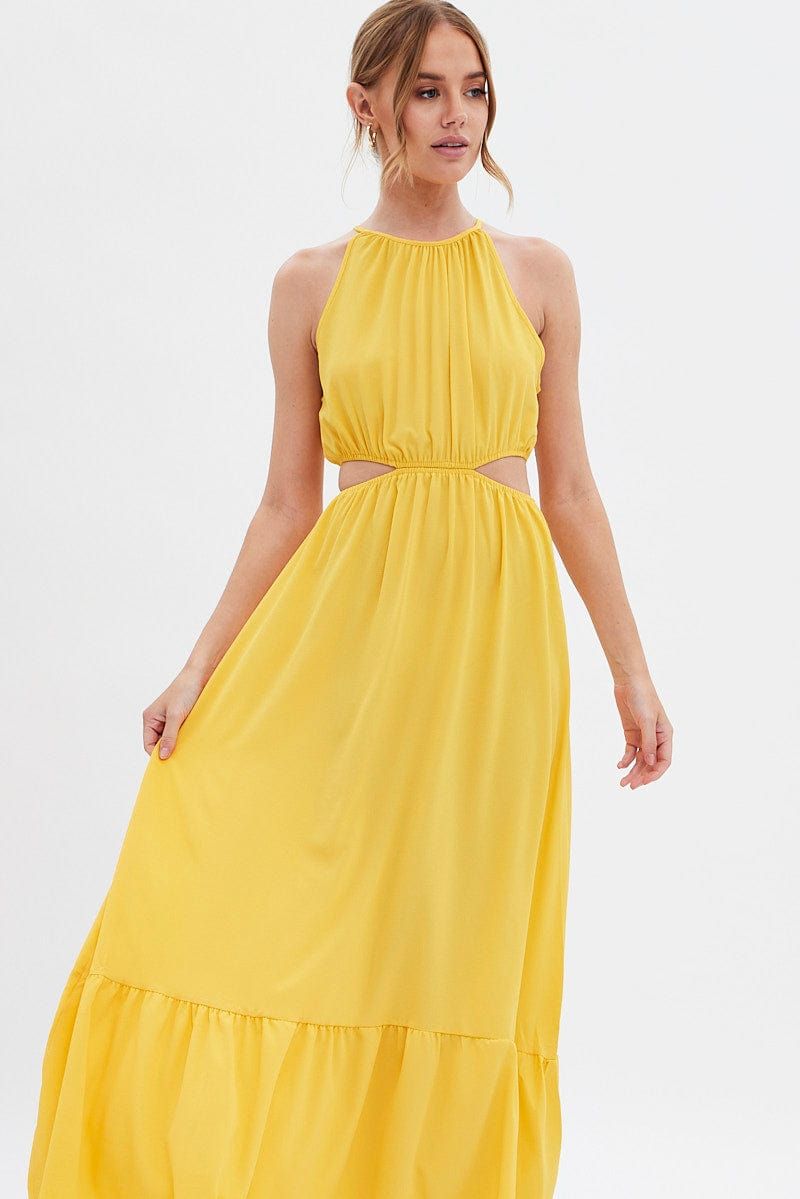 Orange Cutout Maxi Dress sold by Ally Fashion product image thumbnail 2