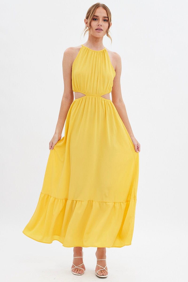 Orange Cutout Maxi Dress sold by Ally Fashion product image thumbnail 3