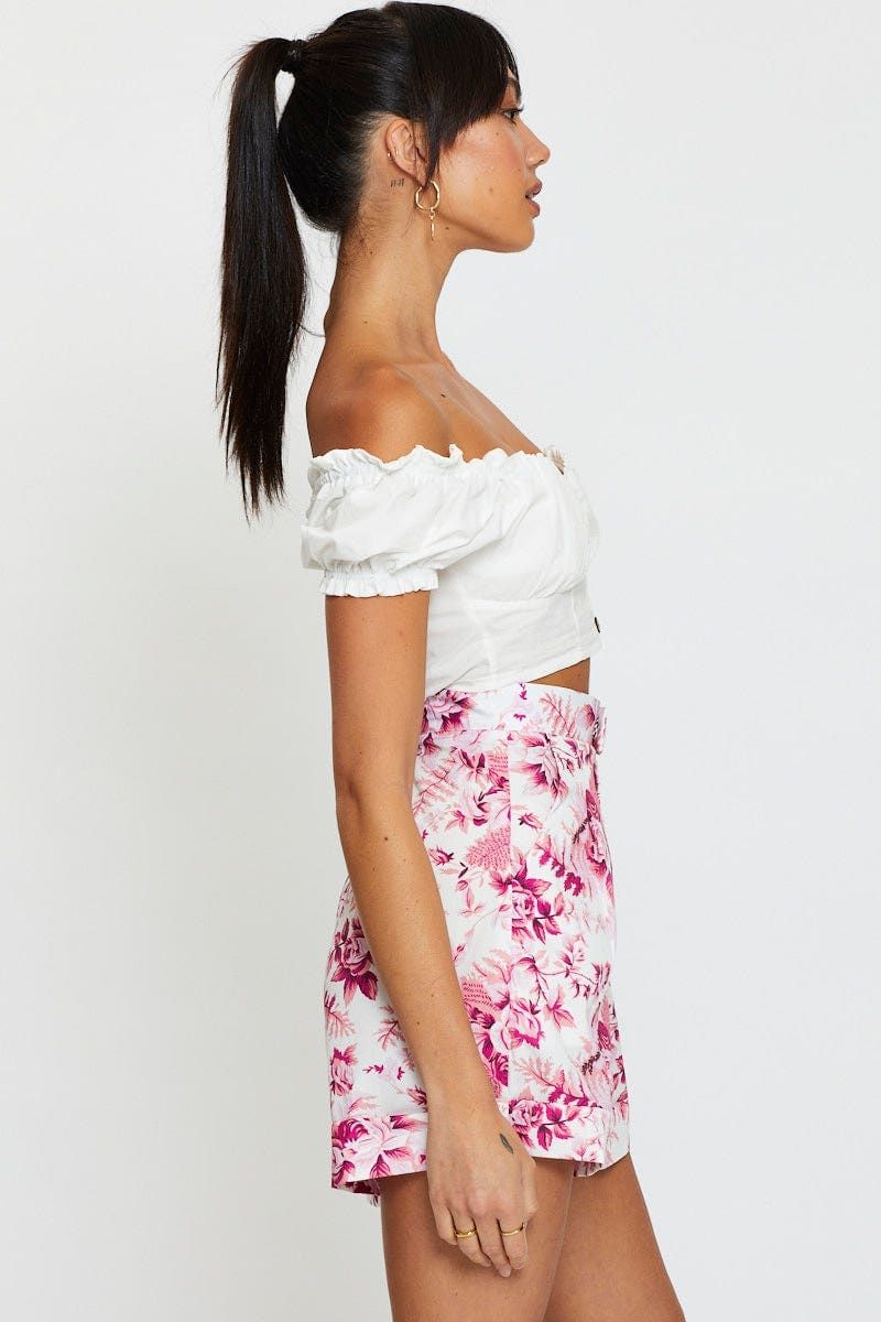 Print Mini Shorts High Rise sold by Ally Fashion product image thumbnail 4